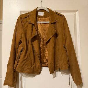 Carly Jean Faux Tan Suede Women's Jacket